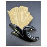 Vtg. Tulip Bakelite Brooch