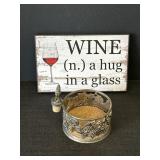 Silverplated Grape Vine Wine Bottle Holder