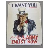 I Want You US Army metal sign