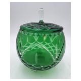 Green Lidded Candy Dish,
