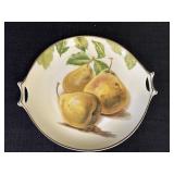 9" Porcelain Bavaria Hand Painted Pear Plate