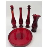 Avon Cologne Bottles, Vase & Candle Plate