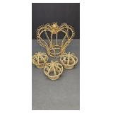 Gold Colored Wire Crown Tree Topper w/