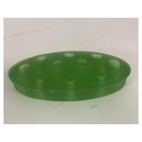 5.5" Green Glass Oval Frog