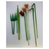 Glass Flowers & Leaves