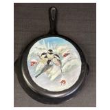 R. Cramer hand painted Griswold cast iron #7