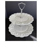 Westmoreland Panel grape 2 tiered tibit tray