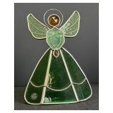 1976 GHS stained-glass standing angel, 8.25in tall
