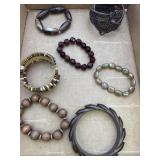 Multiple Brachets, Beaded, Wooden &