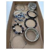 Misc Silver-Tone Bracelets, Beaded