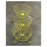 17.5" Three Tiered Wire Basket Stand