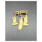 Danecraft Christmas brooch, 3 wise men & Rejoice