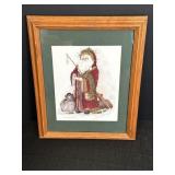 Framed art print of Father Christmas by Reimel
