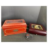 2 Mr. Christmas Holiday Music boxes & 1 power