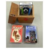Old playing cards & card box