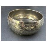 1in Wide Silver-Tone Bangle Bracelet w/