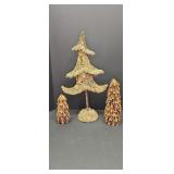 Tree Bark, Dried Grass Tiered Fringe-Like