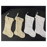 (4) Crocheted Christmas Stockings