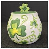 Shamrock Ceramic Canister with Lid