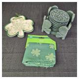 Shamrock Ornament, Coaster Set, & Scarf