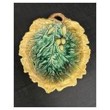 Majolika(?) oak leaf & acorn bread platter,