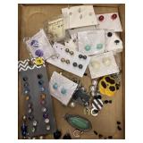 Variety of Pierced Earrings, card of colored