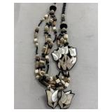 Mother-of-Pearl Necklace w/ Black and
