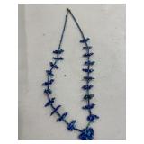 Azurite Spirit Animal Bead Fetish Necklace