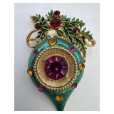 Christmas Ornament Pin  Metal