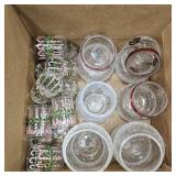 Assorted Glass Candle Holders- Candy Cane, Red