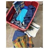 Tablecloths, towels, napkins.  Blue & aqua colors