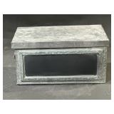 Galvanized Box w/ Chalkboard Front