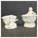 2 Vintage Porcelain Bowls ft. Cherub