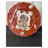 Indian Chief portrait plate, Royal Saxe Germany