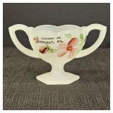 Vintage Milk Glass Trinket Bowl from Chicago, ILL
