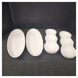 4 Porcelain Serving Platters