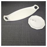Vintage Porcelain Serving Tray and Trinket Plate
