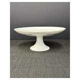 White porcelain pedestal cake stand, 10in diam. x