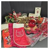 Christmas Decor, Burlap Reindeer Table