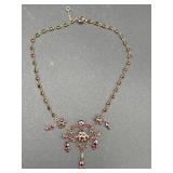 Ant. Victorian Bohemian Garnet Necklace,