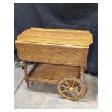 Oak Teacart w/ drop leaf sides