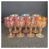 Marigold Carnival Glass Goblets