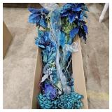 Blue Holiday Decor- Pointsettas, Stickers,