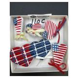 Patriotic Wooden Flag Pins