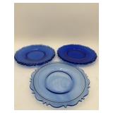 (5) Cobalt Blue Luncheon Plate