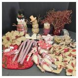 Assorted Holiday Decor, Ornaments, & Stockings