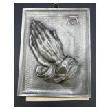 Bronze Praying Hands Wall Plaque