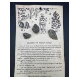 4 Nuggets of Fools Gold on card with