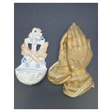 Chaulkware Praying Hands & Holy Water