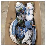 Holiday Decor- Snowman, Tree, Plate, Sign